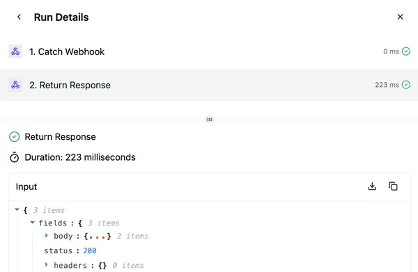 Screenshot of the output and run results from a Meld